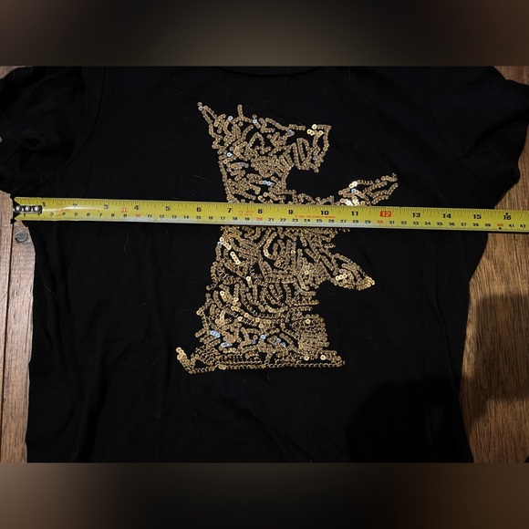 Juicy Couture Vintage Sequin Dog Tee Shirt, Size Small - Picture 2 of 3